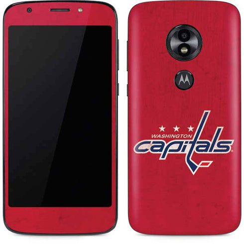 NHL Washington Capitals Distressed Moto E5 Play Skin